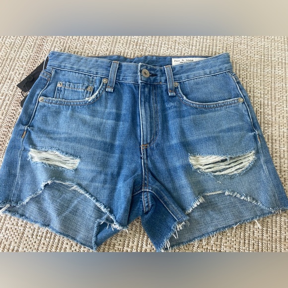 NWT Rag & Bone Dre Low-Rise denim shorts in size 24 - Picture 8 of 10